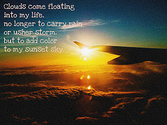 ... sky colors clouds airplane golden colorful quotes sayings phrases