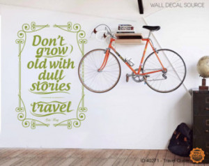Travel Quote Wall Art Decal - Modern Quote Design Vinyl Stickers