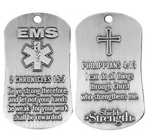 ems dog tag chain necklace