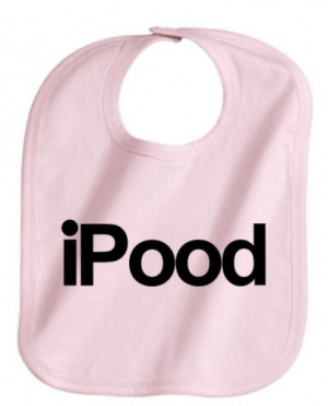 iPOOD FUNNY BABY INFANT GIRL PINK BIB GREAT GIFT ADJUSTABLE NEW