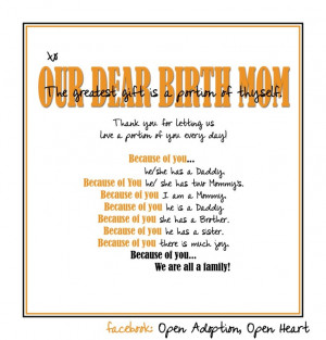 ... mom You can find us on facebook & youtube: Open Adoption, Open Herat