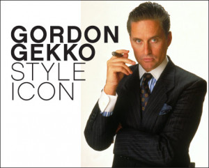 Gordon Gekko, personagem interpretado por Michael Douglas no filme ...