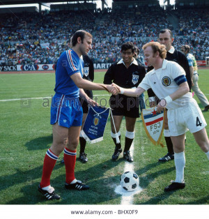 Stock Photo - Billy Bremner Scotland football captain June 1974 Shakes ...