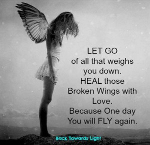 angel, broken wings, fly, girl, heal, quote, quotes, wings