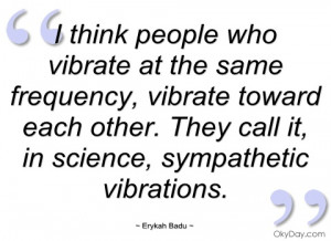 think people who vibrate at the same erykah badu