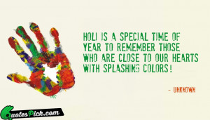 Holi Is A Special Time Quote