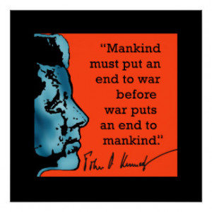 JFK Quote About War on a Print