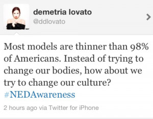 Disney Star Demi Lovato struggled with bulimia for 10 years.