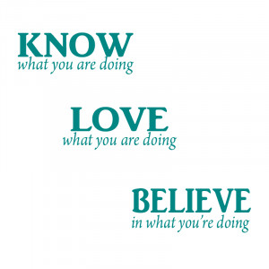 Know, Love, Believe Wall Art Quote