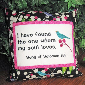 Song_of_Solomon Embroidered #Quote Decorative Pillow #Religious Jewish ...