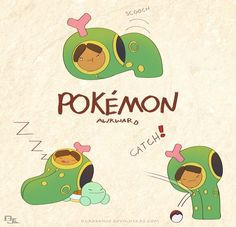 ... caterpie sleeping bag! Pokemon Awkward: Caterpie-j's by *DarkKenjie