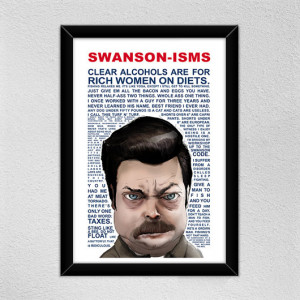 Ron Swanson best quotes on etsy poster for your xmas presents