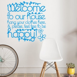 Welcome Wall Sticker And Clothes Hanger