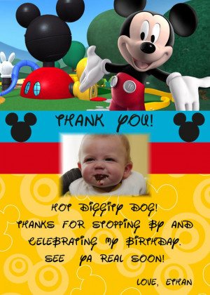 Mickey Mouse Clubhouse Personalized Thank You Card