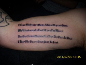 house Black Skin amp; Tattoo Scars papa roach scars lyrics tattoo