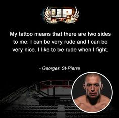 The mystery behind the tattoo of Georges St Pierre #MMA More