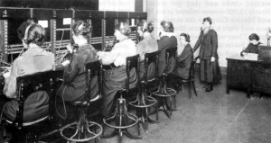 American women serving in France as phone operators.