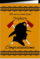 Nephew Firefighter Graduation Congratulations - Firefighter Silhouette ...