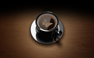 3d Butterfly Coffee HD Love Wallpaper