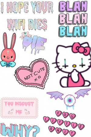 collage, girly, hello kitty, overlays, pink, stickers, transparent ...