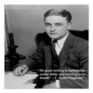 Scott Fitzgerald on “Good Writing” Wisdom Quote Print