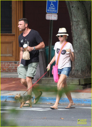 Naomi Watts & Liev Schreiber Stop for Coffee with Bob!