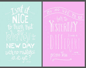 TWO Literary Quote Prints, Pair of 11x14