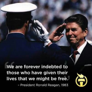 ... be free - Ronald Reagan Veteran's Day Going Green: Our Army Adventure