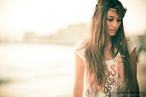 Alone beauty brunette girl sadness pretty