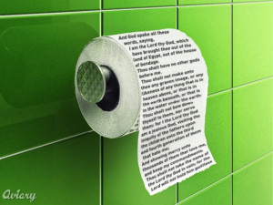 Bible toilet paper