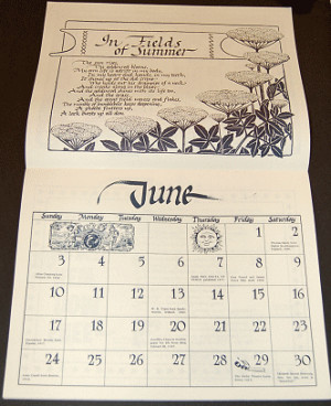 galway kinnell 1984 poetry calendar kinnell galway napa ca lily of the
