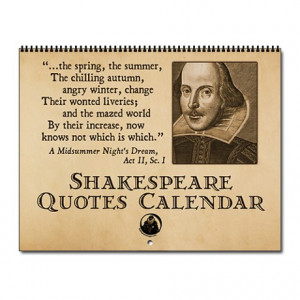 Shakespeare Quotes Wall Calendar