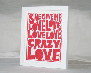 Van Morrison Crazy Love Typography Poster Raw Art Letterprss Fine Art ...