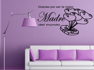 ... -De-Las-Madres-Spanish-Balloon-mothers-day-Mon-Wall-Decal-Quote-Mama