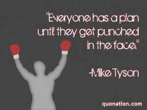 Everyone has a plan until they get punched in the face.
