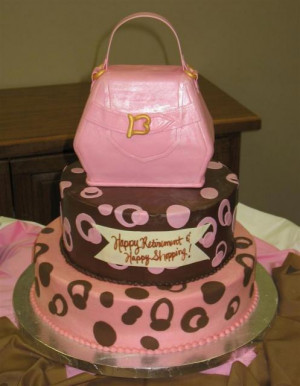 funny retirement cake in pink and chocolate photo.jpg