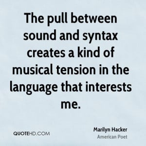 Marilyn Hacker Quotes