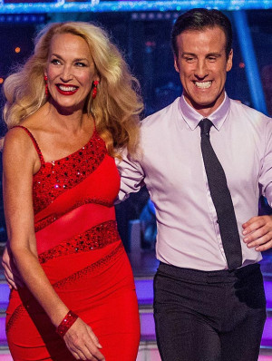 Hall right now ... Anton du Beke and Jerry Hall on Strictly Come ...