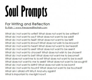 Soul Prompts For Writing and Reflection By Rain | www ...