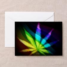 Rainbow Weed Greeting Card for