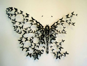 beer can butterflies, recycled beer cans, recycled can art, eco art ...