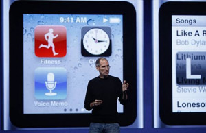 Apple CEO Steve Jobs introduces the newsest version of the iPod Nano