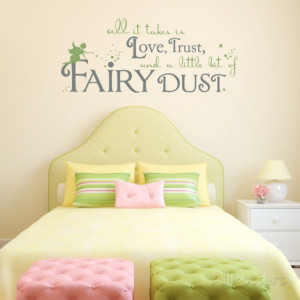 Fairy Dust Border Fairy dust quote olive wall