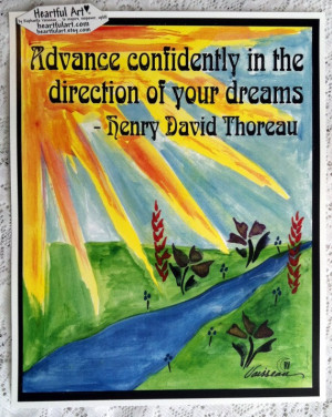 Advance Confidently THOREAU Inspirational Quote Motivational Print ...