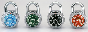 Chinrose® Rotary Combination Padlocks in assorted colors.
