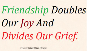 ... Quote Saying Describes Importance of Friendship About Joy And Grief