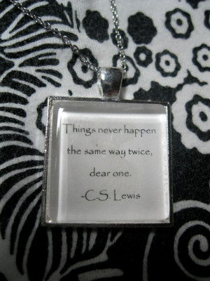 Book Quote Necklace, Narnia Quote, CS Lewis