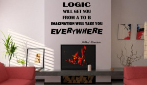 JC Design 'Logic - Imagination' Albert Einstein Quote Wall Decor