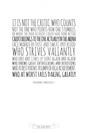 who at worst fails daring greatly - omg such an Aha moment for me