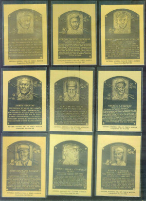 ... 89 Hall-of-Fame METAL PLAQUE #167 Mickey Cochrane Baseball cards value